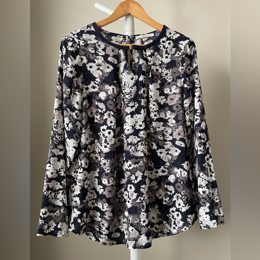 Dex Women’s Long Sleeve Floral Blouse Large